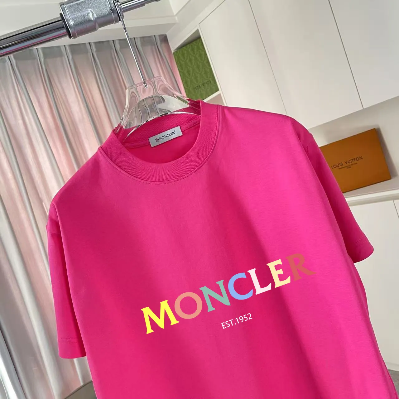 Moncle* 2025 New Arrival logo 300 t Same Style Size：S M L XL XXL ：Black White Pink Red Gray